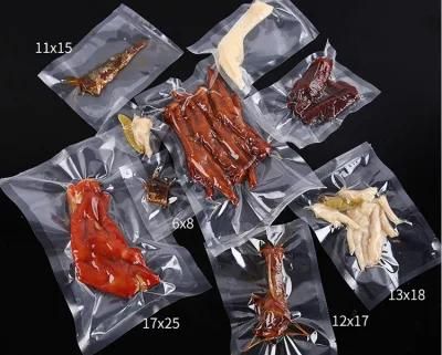 Glossy Food Packaging Bag Cooked Food Fresh-Keeping Plastic Bag Zipper Self-Sealing Nylon Vacuum Bag