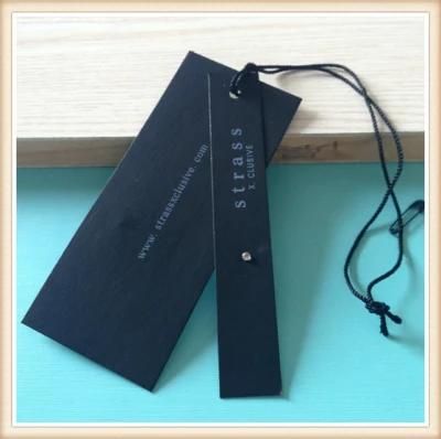 High Quality Cheap Wholesale Custom Paper Hangtags with String and Cloth