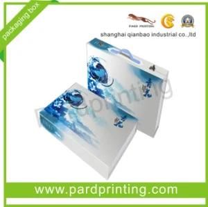 Elegant Design Paper Card Plastic Handle Package Box (QBO-12)