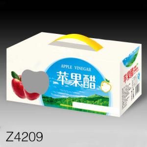 Z2409 OEM Printed Christmas Apple Fruit Packaging Box Apple Packaging Fold Bag Christmas Eve Gift Paper Box with Handle