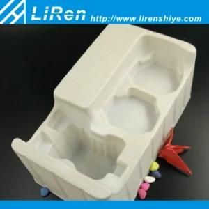 Plastic Product Square White Flocking Tray for Packaging Headlight with Cavity