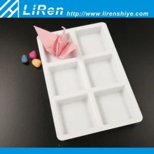 Free Sample Factory Price White Freezing Ice Cube Tray with Six Cells