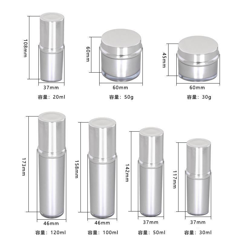 Hot Selling Custom Logo Printed Empty Lotion Pet Acrylic Bottle with Skin Case