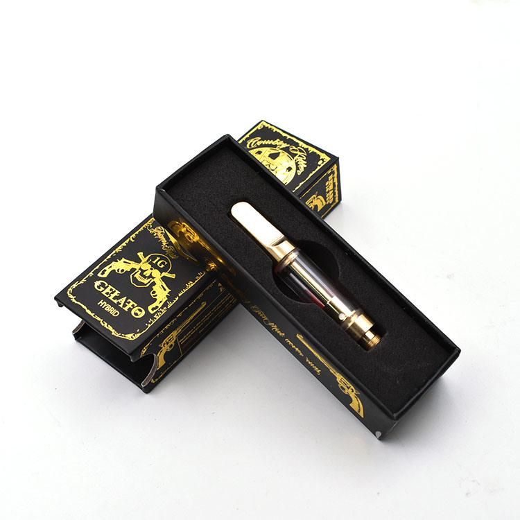 Custom Hot Stamping Black Drawer Type Packing Box for Vape Cartridge Packaging