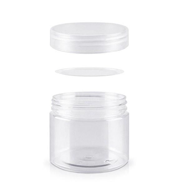 Plastic Round Cream Jar with Aluminum Lid for Cosmetic Packing