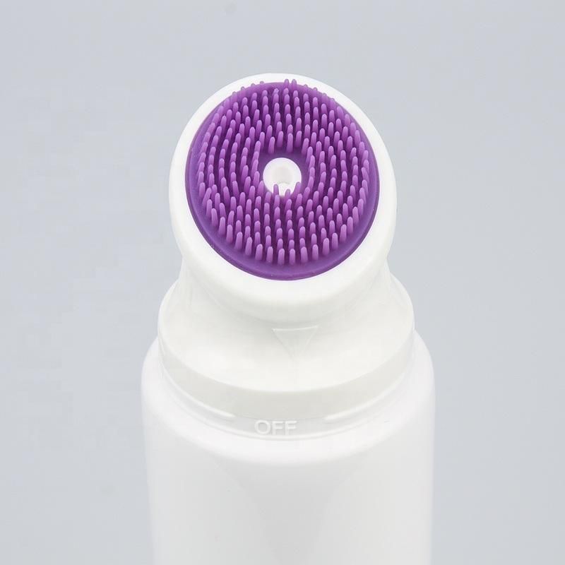 Facial Cleanser Massage Plastic Tube Packaging with Silicon Brush Applicator