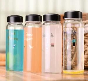 Customized 300ml 400ml 750ml 1000ml Glass Drinking Bottles Flint Portable Water Bottles Beverage Glass Bottles