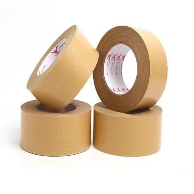 Single Side Adhesive Side White Color Reinforced Water Activated Kraft Paper Tape