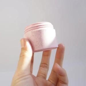 Pink Color Wheat Straw 50g Cosmetic Jar