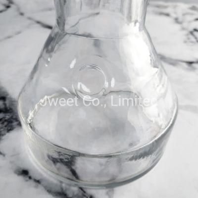 Transparent Round Bottle Long Neck Glass Bottle 500ml