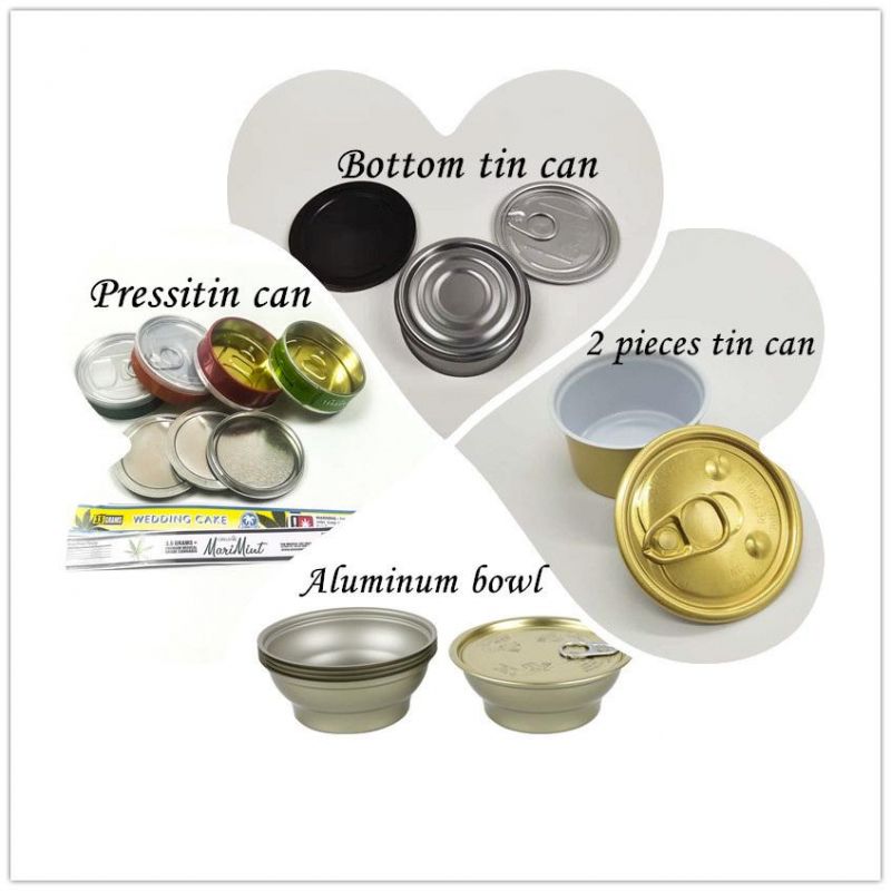 Hot Sale Empty Pressitin Tuna Tin Cans for Food Canning 100ml 3.5g with Plastic Lids