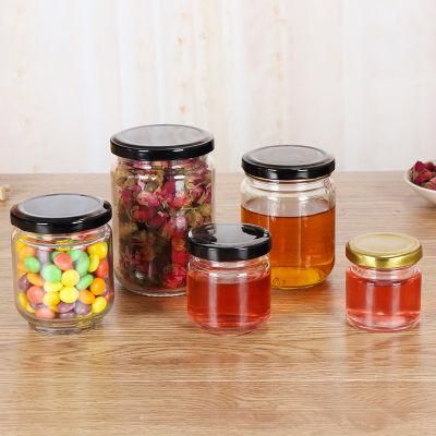 Empty White 330ml 500ml Storage Glass Jars for Candy Sauce Honey Glass Jars
