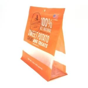 Plastic Zipper Pet Food Packaging Dog Treats Bag with Window