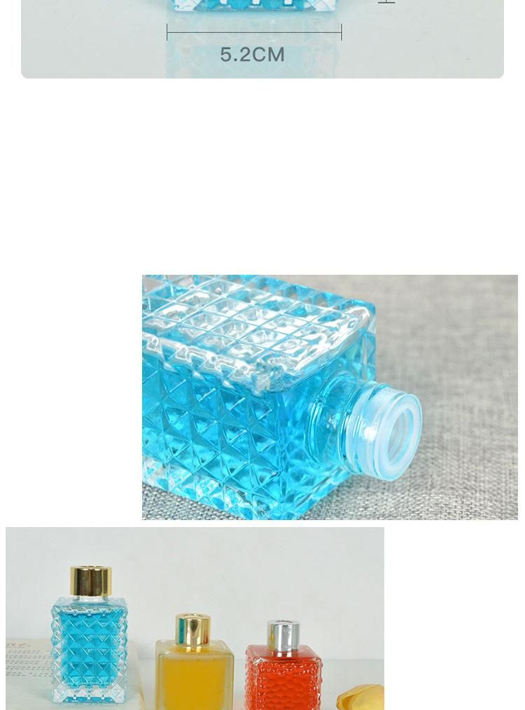 100ml Diamond Clear Square Reed Diffuser Essential Oil Bottle
