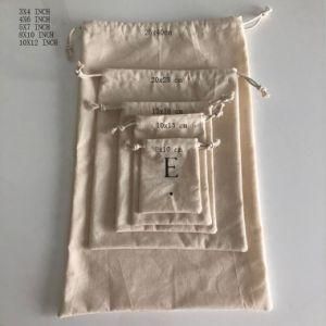 Organic Muslin Cotton/Canvas Drawstring Bag