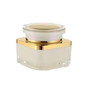 Refillable Luxury Acrylic Cosmetic Jars Double Wall Face Cream Plastic Jar