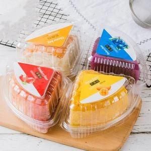 Pet Triangle Bakery Cheese Bag Clear Plastic Cake Box