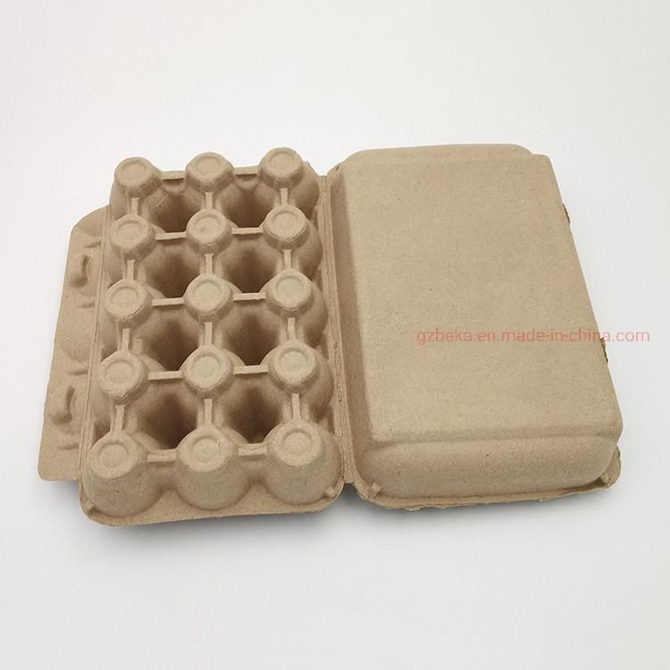 Paper Pulp Tray 30 Egg OEM Accepted Cardboard 30 Holes Egg Tray with Lid