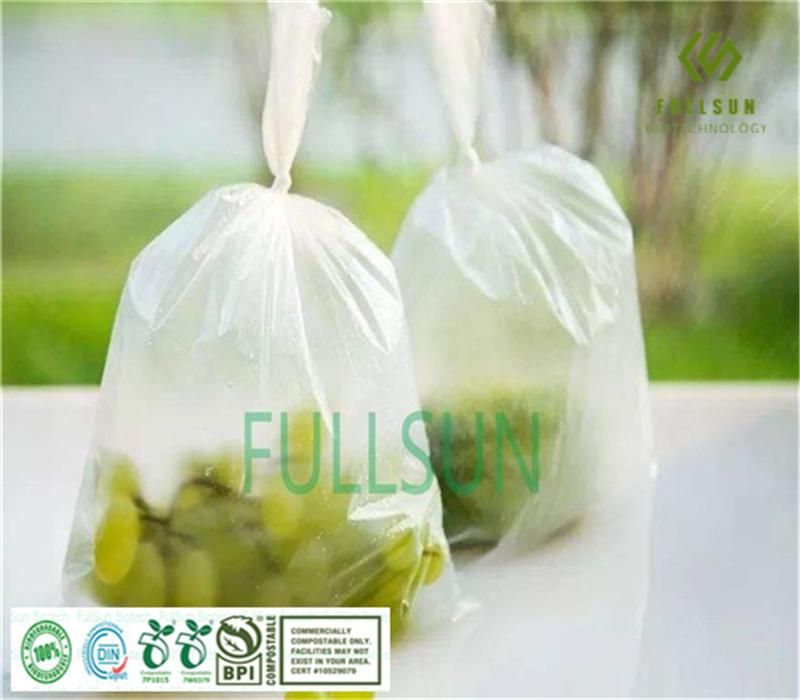 Biodegradable Food Packaging Bag Supermarket Rollbag TUV DIN En13432 Custom Printed Shopping CE 100% Compostable Plastic Bag