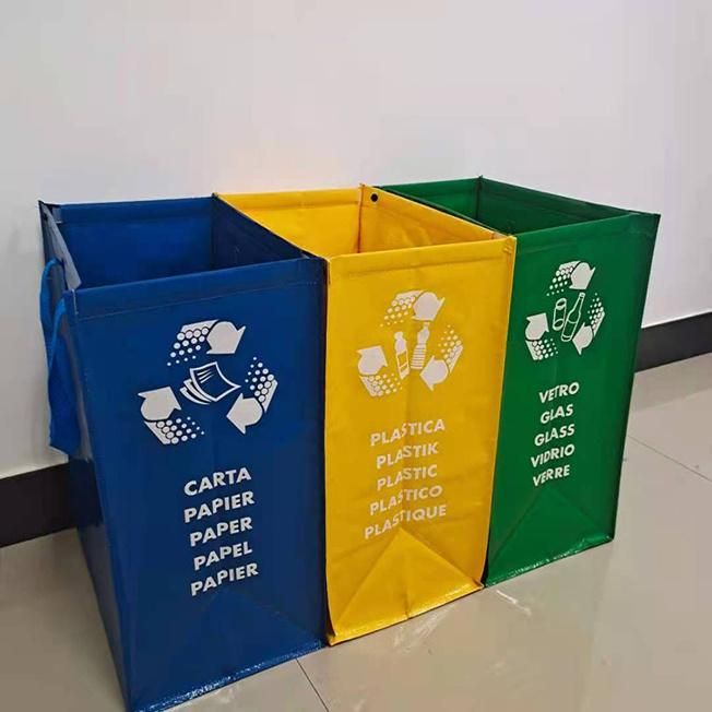 Reusable PP Woven Garbage Bag Sets, Home Kitchen Trash Bags, Waste Storage Bags, Custom Design Is Welcome