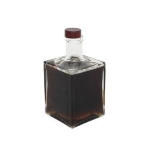 750ml 75cl Transparent Empty Vodka Glass Bottle with Cork Stopper