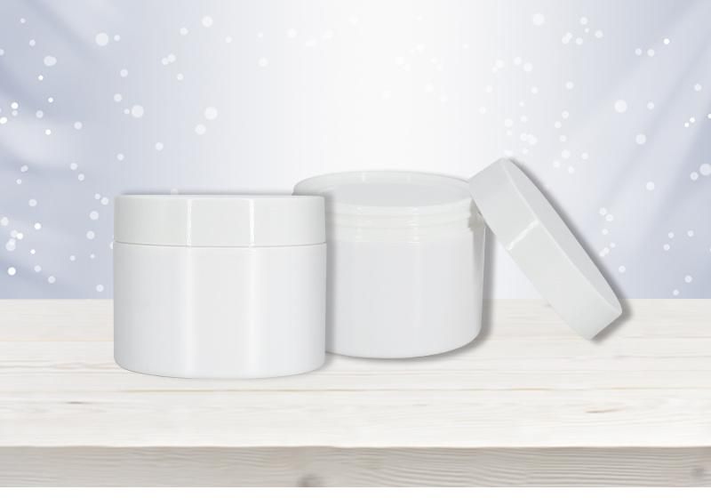 250g Blank White Empty Container PP Plastic Cosmetic Jar for Face Cream