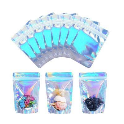 Holographic Bags Holographic Packaging Bags Factory Wholesale Resealable Food Storage Holographic Mylar Bags