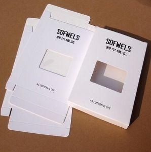 Folding Custom White Cardboard Paper Packaging Box with Window
