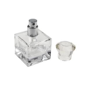 30ml Square Glass Package Bottle with Aluminum Sprayer