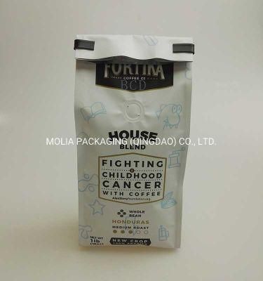 Wholesale Custom Logo Print Flat Bottom Foil Lined Brown Kraft Paper Tin Tie Coffee Bag with Ziplock