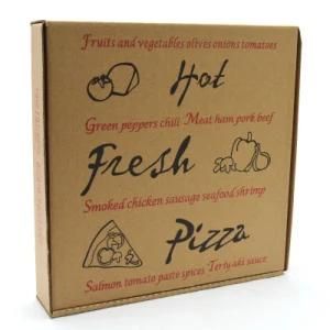 Food Grade Kraft Paper Pizza Packing Box for Delivery