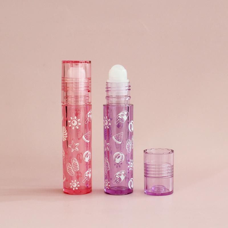 Roll on Lip Gloss Container Round Empty Lip Oil Tube