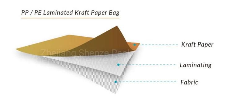 OPP/BOPP Coating Large Size Cat Litter Dog Food Animal Feed Package Plastic Compound Kraft Laminated Paper Bag