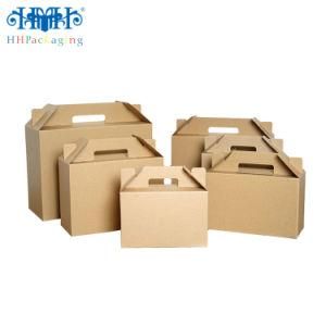Printable Brown Corrugated Packaging Box for Food Delivery/Take-out