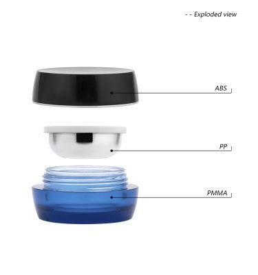 High End 30ml 50ml Drum Shape Acrylic Cosmetic Cream Jar