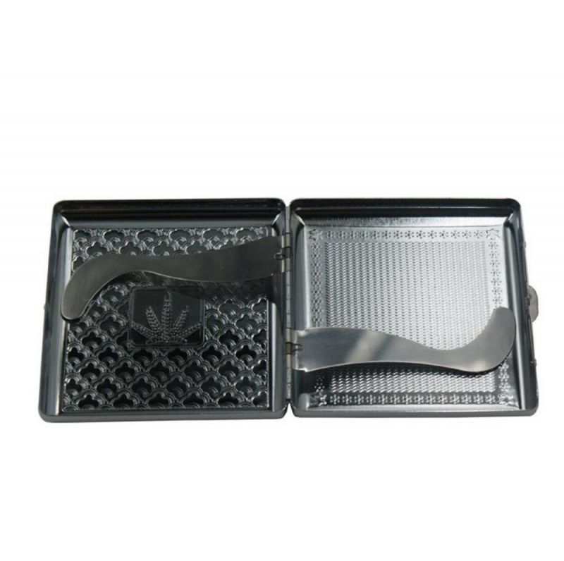 Metal Retro Cigarette Moist Keeping Compartmented Case