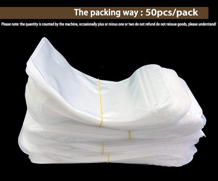 Holographic Film Plastic Bag White Bag Cosmetic Zipper Bags