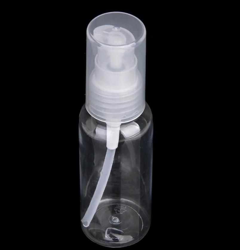 5 Pieces Transparent Plastic Pressing Cosmetic Bottle 50ml Vials Empty Cream Lotion Rechargeable Pumps for DIY Serums Pump
