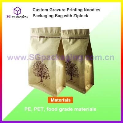 Custom Gravure Printing Noodles Packaging Bag with Ziplock