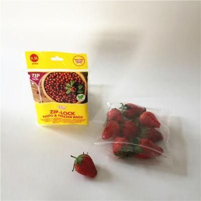 Wholesale Food Freezer Custom Printed Reclosable Grip Seal Zip Lock Bag