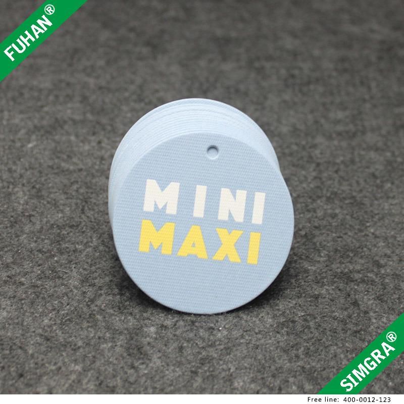 FSC Fancy Simple Design Round Shape Paper Custom Hangtag