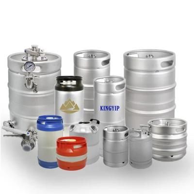 Factory Supply Us Standard 304 Stainless Steel Stackable 5.16 Gallons 19.8liters 1/6 Bbl Draft Liquor Beer Keg 20L