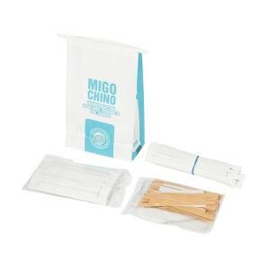 Kraft Paper Flat Bottom Coffee Bread Hamburger Packaging Bag with Tin Tie