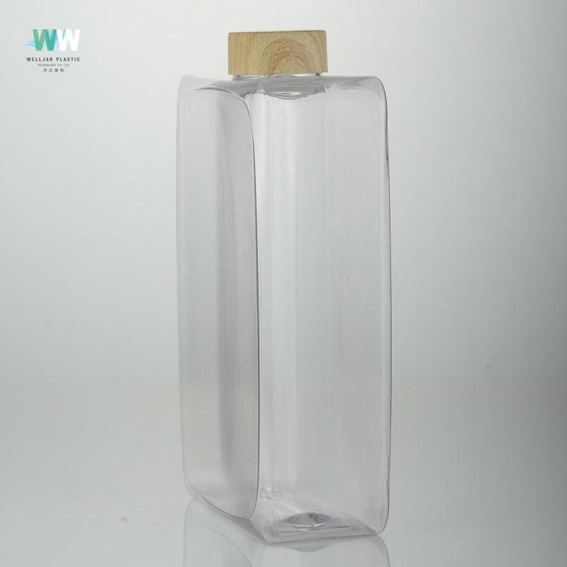 650ml Pet Empty Square Bottle with Screw Cap