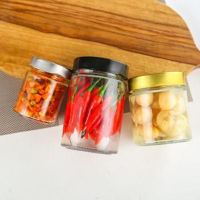 280 Ml 9 Oz Straight Side Honey Glass Jars with Deep Lid