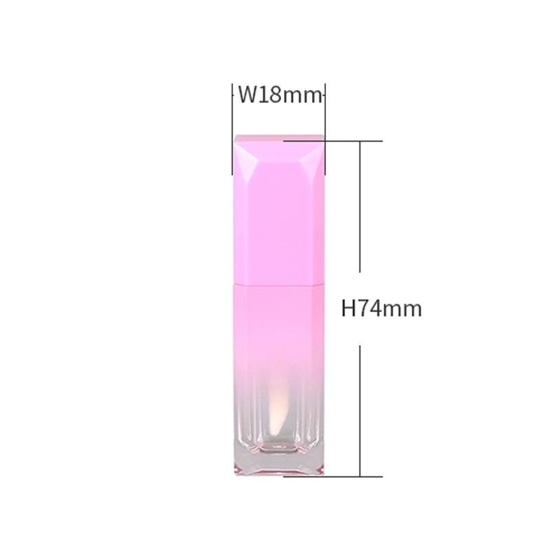 5ml in Stock Lipgloss Container Tubes Pink Purple Blue Silver Black White Empty Lip Gloss Tube with Brush