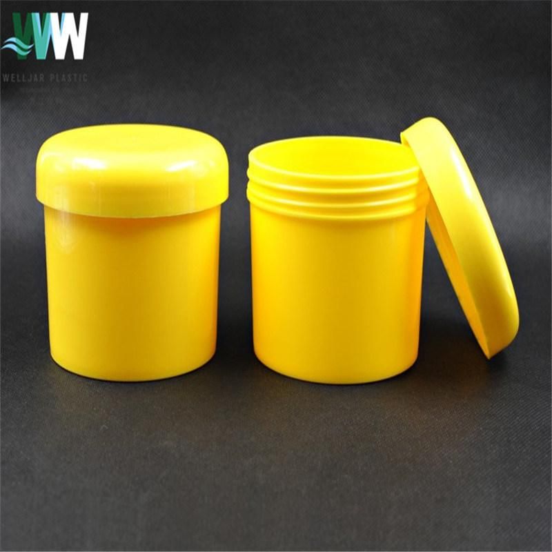 Empty Bottle 300g Yellow PP Plastic Jar with Cap
