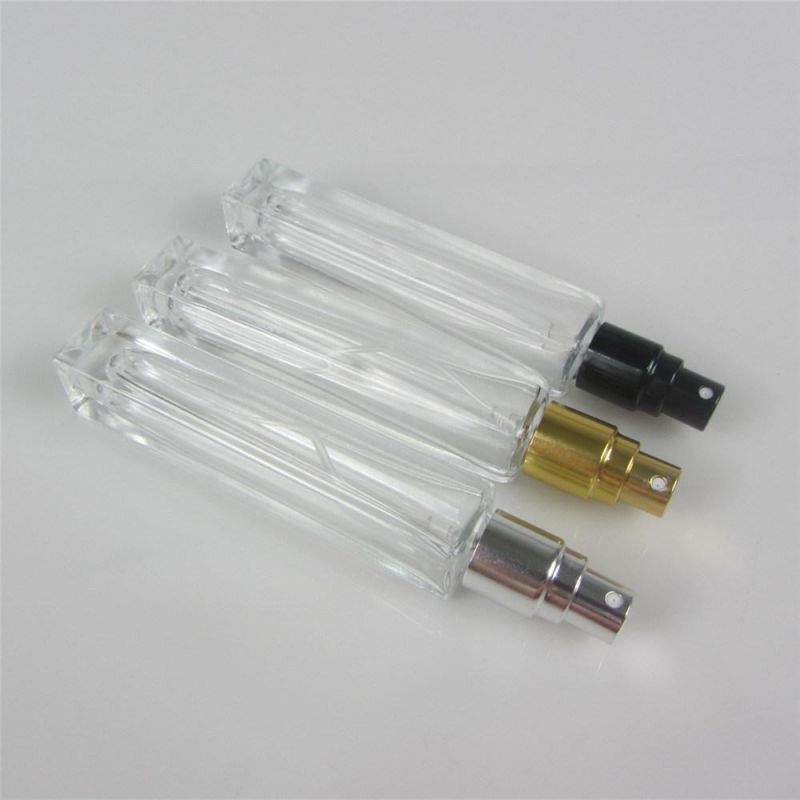 Square Shape Transparent 10ml Glass Perfume Bottle