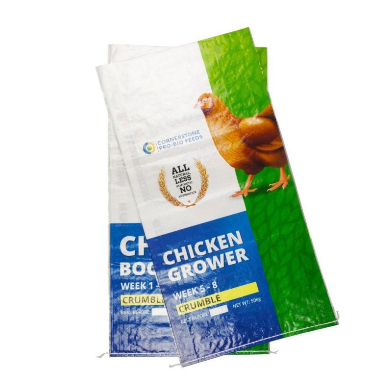 Chicken Feed 20kg Wholesale BOPP Laminated Packaging PP Woven Bag for Sale