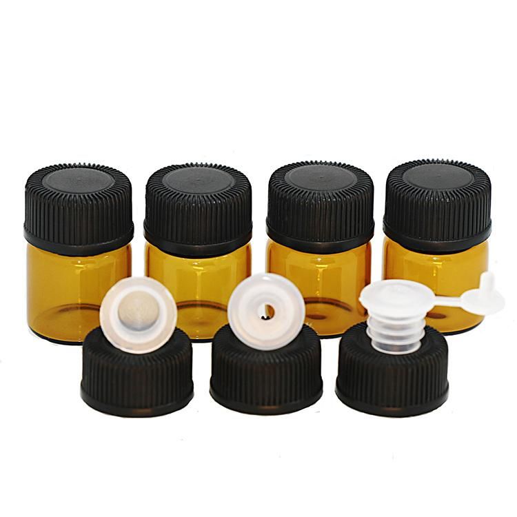 Cosmetic Vials 1ml 2ml 3ml 5ml Amber Glass Vial Medical Freeze-Dried Powder Uses Glass Bottle with Polycone Phenolic Screw Cap